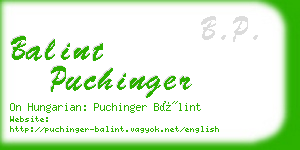 balint puchinger business card